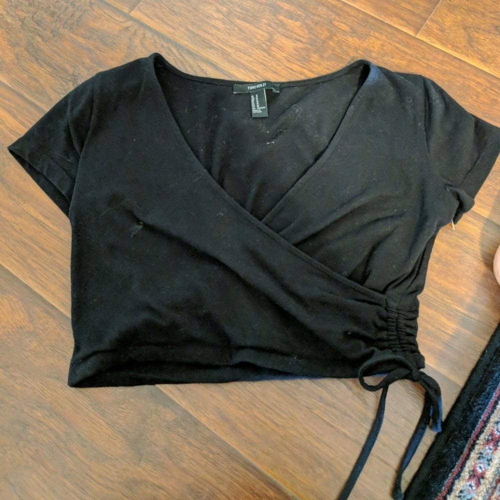 Black crop top